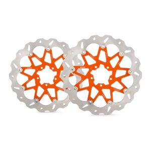 Wave brake disc set