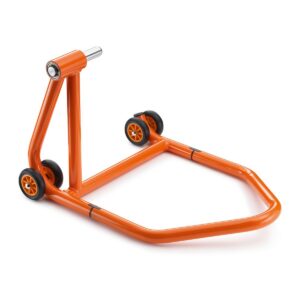Rear wheel work stand for single-sided swing arm